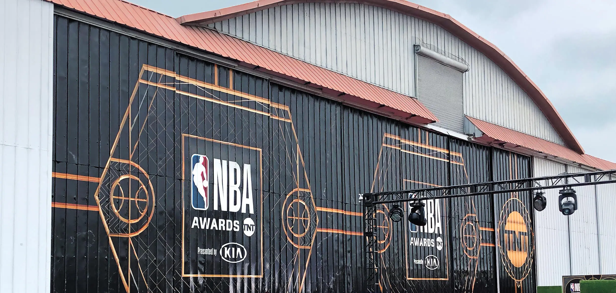 NBA Awards building wrap and entrance