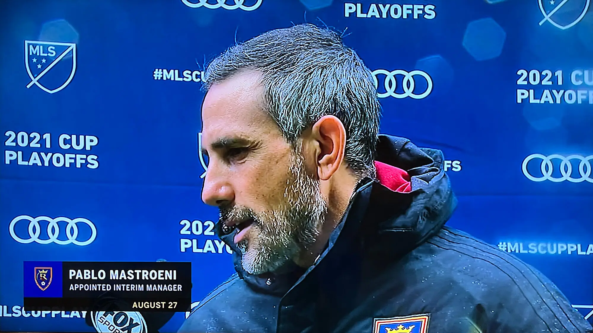 MLS Cup Playoffs press conference backdrop