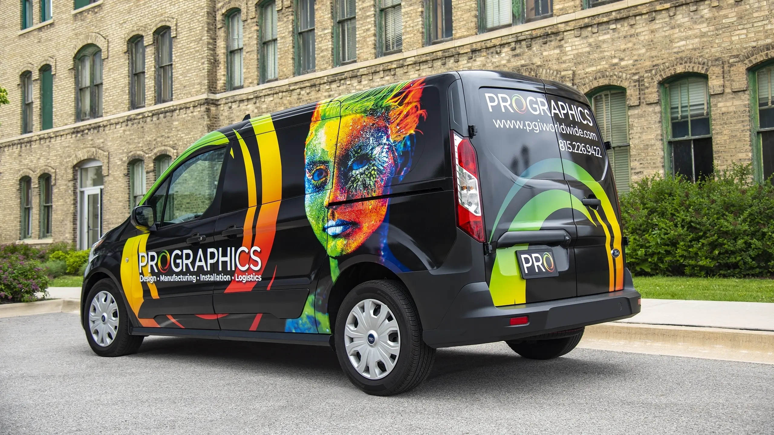 Prographics van with a full-color wrap