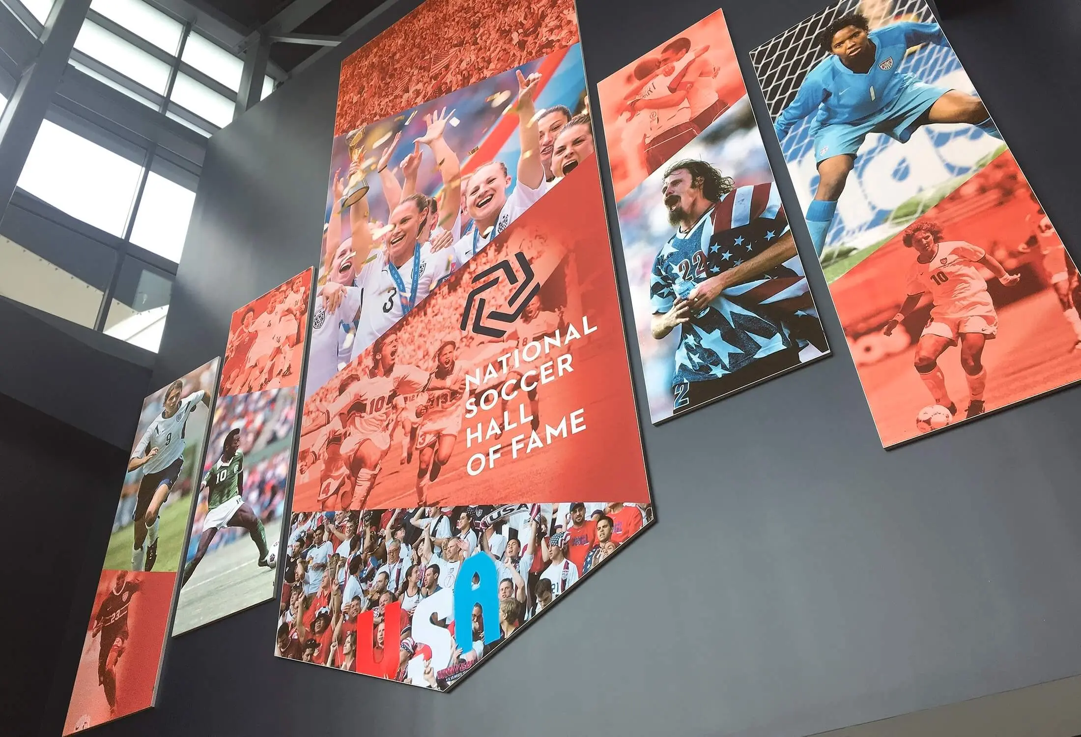Wall graphics at the National Soccer Hall of Fame